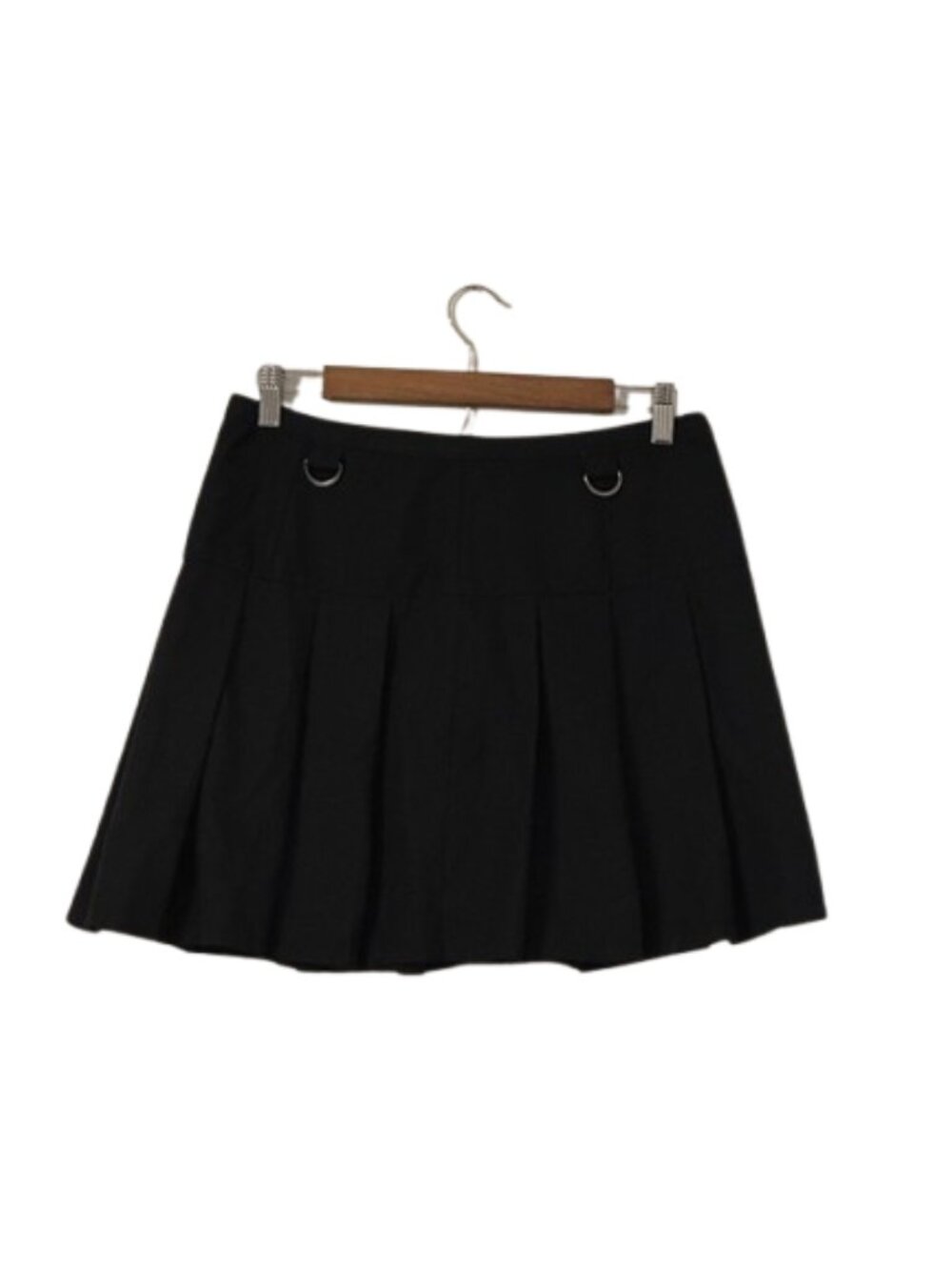 Hot Topic Pleated Mini Skirt Womens Large Gothic Skater School Girl Zip Black
